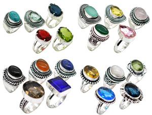 Mixed Gemstones <b>Ring</b> Lot / Bulk <b>rings</b> /Handmade Jewelry / Wholesale <b>Ring</b> / Mixed <b>Sizes</b> and <b>Adjustable</b> - Product Image 3