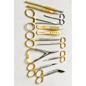 Premium Stainless Steel Surgical Scissors Set Gold Handle Surgical Instruments Kit Medical Grade <b>Precision</b> <b>Tools</b> CE ISO Approved - Product Image 1