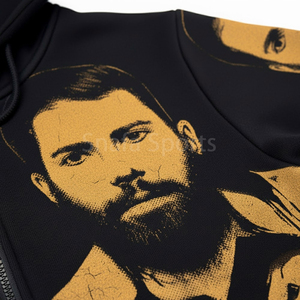 Sweat à capuche oversize pour homme, haute qualité, hiver, décontracté, anti-rétrécissement, éco-responsable, en molleton bouclette, brodé, imprimé, avec poche - Product Image 5