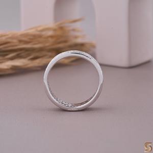 Anillo de media eternidad de plata de ley 925 con diamante cultivado en laboratorio de 5 mm, corte redondo, étnico, para boda - Product Image 5