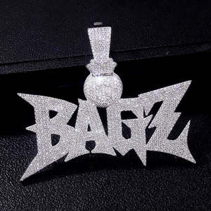 จี้ห้อยคอแบบกำหนดเองได้ พร้อมเพชรเลี้ยงในห้องปฏิบัติการ เงินแท้ 925 สร้อยคอแบบฮิปฮอปสลักข้อความส่วนตัว สำหรับงานแต่งงานและงานปาร์ตี้ - Product Image 3