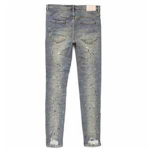 Pantalones Vaqueros de Mezclilla Elásticos y Holgados de Alta Calidad, Estilo Hip Hop Urbano, Desgastados, con Parches, para Hombre - Product Image 2