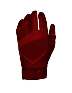 Red Batting <b>Gloves</b> Ambidextrous Durable <b>Knit</b> Fabric Pull On Unisex Adult Training Gear - Product Image 2