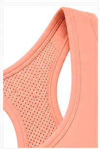 Soutien-gorge de sport pour femme respirant, sans couture, extensible, pour yoga, fitness, course à pied, avec logo, faible MOQ, maintien moyen, dos croisé - Product Image 4