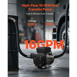 110V 16 GPM 60 L/min AC Electric Fuel Transfer <b>Pump</b> 8 Ft/2.4 m Max <b>Suction</b> L for Diesel Kerosene Biodiesel - Product Image 2