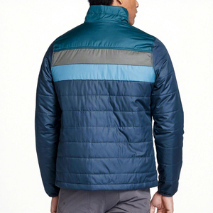 Men's Winter Puffer <b>Jacket</b> Solid Color Stand Collar Zipper Closure Windproof Polyester Filling Casual Style 2026 - Product Image 3