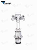 Tige de bonnet de valve chromée usinée avec précision, raccord industriel encastré, composants durables à mouvement rotatif fluide
