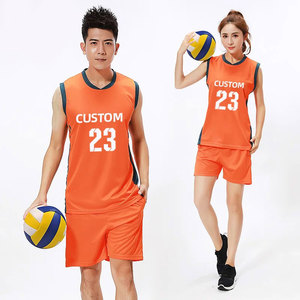 Men Women Volleyball Sets Jerseys Shorts Uniforms Training Suit Running Set Plus Size Front 100% Polyester Anti-Uv Breathable - Product Image 1