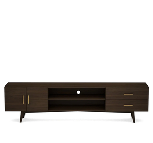 Mueble de TV Moderno de Madera de Teca Sólida para Comedor, Consola Multimedia Minimalista de Madera, Mueble Bajo de Entretenimiento Estilo Escandinavo - Product Image 2