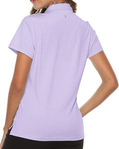 เสื้อผู้หญิงคุณภาพสูง สีสันตามสั่ง แขนสั้น ผ้าถัก ระบายอากาศได้ดี ทรงปกติ สไตล์ลำลอง โลโก้สั่งทำด้านหน้า - Product Image 4