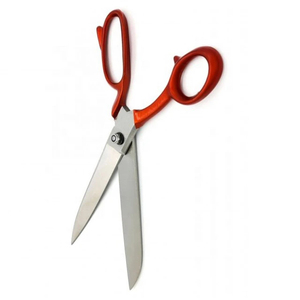 New Style Stainless Steel Industrial DIY Tailor Cutting Scissors Red <b>Handle</b> Smooth <b>Shearing</b> Snipping Embroidery Scissors - Product Image 2