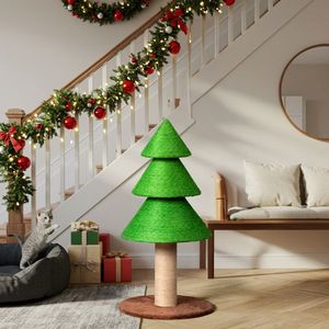 31.5in Christmas Tree Cat Scratcher Large Indoor Cats Cat Scratching Post Tower with Sisal for Indoor Cats - Product Image 5