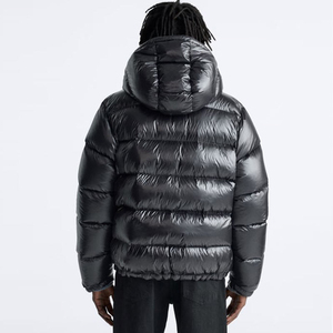 Blouson matelassé léger et chaud pour homme, avec capuche brillante, fermeture éclair, style décontracté, idéal pour l'extérieur, prix abordable - Product Image 3
