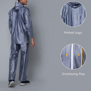 Traje Impermeable para Hombre de Primera Calidad, Chaqueta y Pantalones Impermeables y Resistentes al Viento, Diseño Personalizado, Fabricante OEM - Product Image 5