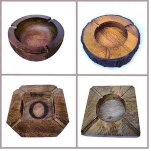 Antique-Style Wooden Pocket <b>Ashtray</b> with Premium Engraving Handmade Classic Design for Luxurious Feel and Indoor Use - Product Image 2