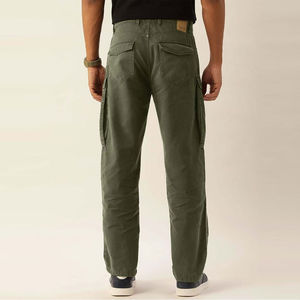 Pantalon cargo décontracté en toile léger et confortable, coupe ajustée, séchage rapide, taille mi-haute, anti-boulochage, vente en gros du fabricant - Product Image 3