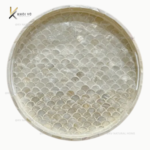 Elegante Juego de Bandejas para Servir de Madera y Nácar Hechas a Mano, Personalizadas en Oro, para Presentación y Decoración de Alimentos, OEM ODM - Product Image 3