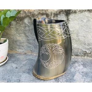 Handmade Real Buffalo Horn Beer Mugs & Glass Reusable Eco Friendly Viking Horn Mugs Dinning Tableware Setting Decorative - Product Image 5