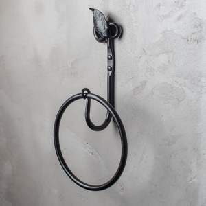 Durable Iron Metal Towel Ring For Bathroom Wall Mounted Hand Towel Holder With <b>Strong</b> And Sturdy Construction - Product Image 6