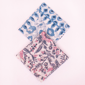Handmade Cotton <b>Square</b> Handkerchief Floral Print Bandana <b>Scarf</b> Breathable Eco-Friendly Casual Wear Spring Summer Unisex Kerchief - Product Image 3