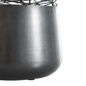 Trending Matte Black Tall Metal Flower <b>Vase</b> for Modern Urban Interior Styling Projects WorldwideHandmade Luxury Metal Flower - Product Image 3