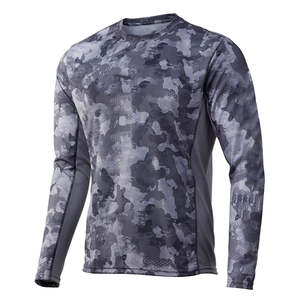 Chemises de pêche à manches longues en polyester/spandex, design camouflage par sublimation, pour les sports de plein air. - Product Image 4