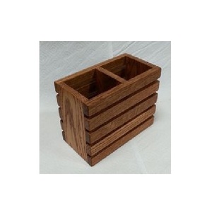 Support à stylos en bois fait main, organisateur de bureau au design moderne, forme rectangulaire, multi-compartiments, capacité personnalisable pour - Product Image 3