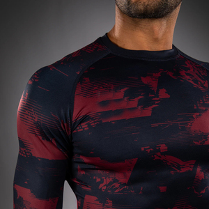 Ensemble d'entraînement MMA pour hommes à manches courtes, Rashguard, pour le fitness, la lutte et le combat, personnalisable, vente en gros - Product Image 3