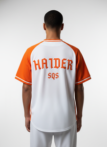 Camiseta de Béisbol Personalizada Premium Blanca y Naranja, Ropa Deportiva de Alto Rendimiento - Product Image 4