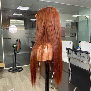 Perruque lisse couleur châtain en cheveux humains naturels, cheveux vierges de haute qualité, 100% cheveux humains - Product Image 5