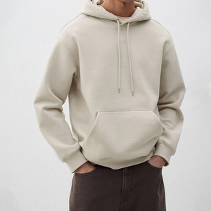 เสื้อฮู้ดดี้สีเบจแบบปรับแต่งได้สำหรับการสั่งซื้อขายส่ง ปักโลโก้ พิมพ์ลาย ผ้าฝ้ายผสมโพลีเอสเตอร์เนื้อนุ่ม สั่งทำได้ตามต้องการสำหรับการสั่งซื้อจำนวนมาก - Product Image 1