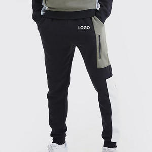 Pantalones Deportivos Casuales para Hombre, Estilo Color Block, Corte Ajustado, Felpa, 100% Algodón, Gruesos, Transpirables - Product Image 3