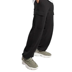 Joggers personnalisés légers pour hommes Pantalon surdimensionné en toile de haute qualité de couleur unie avec cordon de serrage Sérigraphie Logo Conception - Product Image 2