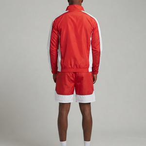 Ensemble de survêtement en nylon pour homme à prix réduit, coupe-vent d'été avec short et veste respirante, idéal pour le sport et la gym - Product Image 2