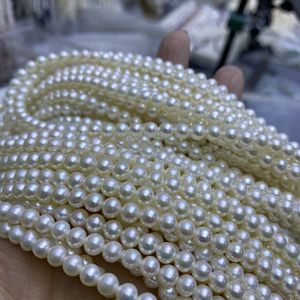 5-6mm Natural White Non-Core Freshwater Pearl Necklace Semi-Finished Handmade Accessories DIY Wholesale <b>Loose</b> <b>Beads</b> - Product Image 1