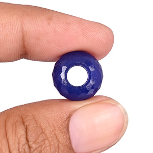 Perles d'hydrogel bleues 14x8x5mm en pierre synthétique pour la fabrication de bijoux - Product Image 2
