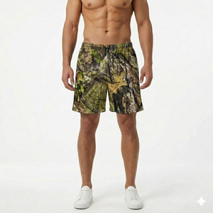 High Quality Sublimation All Print Polyester Double Layer Custom Youth Men Camo Knitted Drawstring Basketball Shorts - Product Image 6