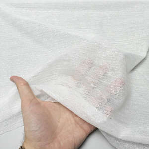 Alta calidad, 20 gramos, 3 capas, entretela no tejida, 60 \ "de ancho, 100% poliéster crudo, Color blanco para chaquetas, ropa hecha en campo - Product Image 1