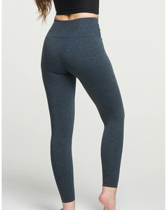 Leggings évasés en spandex tricoté, taille haute, couleur unie, haute performance, extensibles, respirants, doux, pour femmes, toutes saisons - Product Image 2