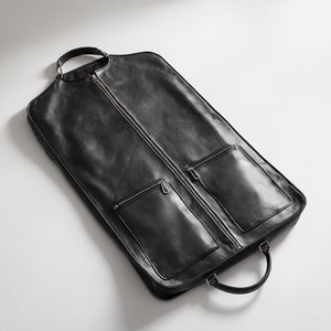 Premium Genuine Leather Classic Luxury Handmade Lightweight Customizable Suit Carrier <b>Heavy</b>-<b>Duty</b> Garment Bag <b>Zipper</b> Water - Product Image 2
