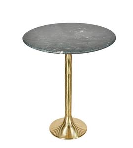 Modern Round <b>Marble</b> Top Side <b>Table</b> With Brass Base Indoor Living Room Furniture Decor - Product Image 3