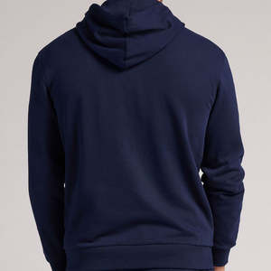 Sweat à capuche zippé en coton biologique pour homme – Veste de sport personnalisée en molleton avec fermeture éclair intégrale - Product Image 2