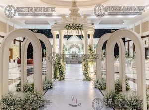 Arco temático blanco para exteriores para la entrada de bodas, reforzado con fibra, marca Shobha Jain Impex de Delhi, India. - Product Image 4