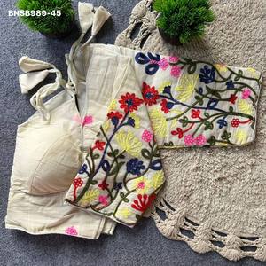 Colección de Blusas Elegantes de Diseño en Algodón Khadi con Bordado, Listas para Usar, Moda Femenina, Exportador - Product Image 2