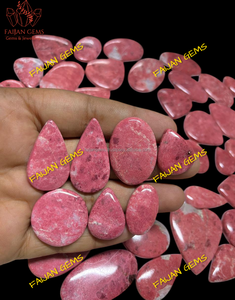 100% Natural, Piedras Preciosas Sueltas de Tulita Rosa, Cabujones y Cuentas con Corte Cojín de Lujo de Rajastán, para Joyería (Colgantes, Pulseras, Pendientes) - Product Image 4