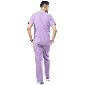 Conjunto de Uniforme Médico para Hombre, Tela Elástica Transpirable, Top con Cuello en V y Pantalones con Cintura Elástica, Proveedor Mayorista OEM ODM Personalizado - Product Image 3