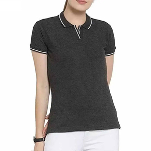 Chemises polo pour femmes, couleur unie, logo personnalisé, prix imbattable, nouvelle arrivée, haute qualité, polos unis pour femmes - Product Image 2