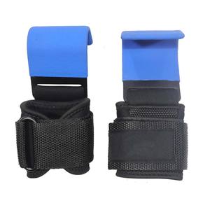 Sangle de levage réglable en néoprène rembourré pour tractions et entraînement avec barre de musculation, crochet de musculation en métal robuste - Product Image 1