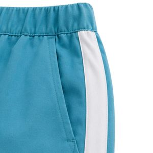 Ensemble polo et short pour homme blanc et bleu aqua, poche contrastante, tenue décontractée d'été en deux pièces, logo personnalisé, vêtements de sport haut de gamme - Product Image 3