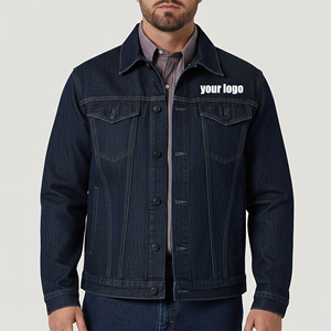 Chaquetas de Mezclilla Lavada a la Piedra Oscura, Hechas a Medida OEM/ODM, Estilo Casual, Transpirables, Corte Holgado, Estilo Urbano - Product Image 4